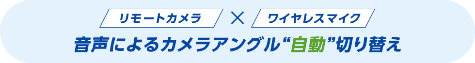 リモートカメラ × ワイヤレスマイク　音声によるカメラアングル“自動”切り替え